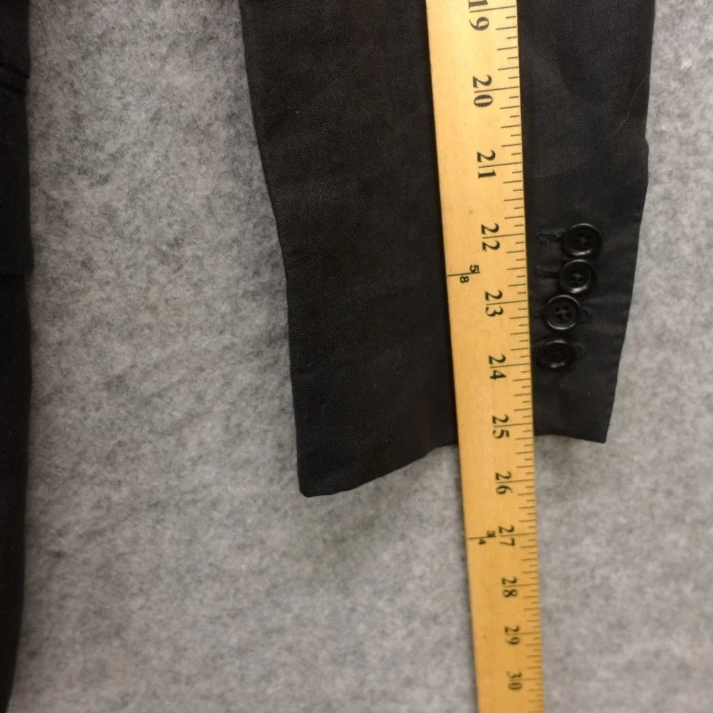 European Linen Sport Coat 42R MARK STEPHEN MARENGO Bespoke Slim Black Italian